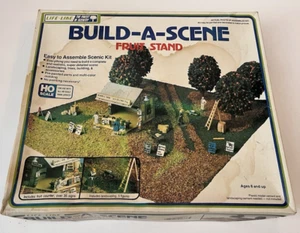 Life-Like HO 1/87 Build-A-Scene Fruit Stand #1376 Open Box Sealed Bags Inside - Picture 1 of 3