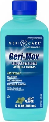 GeriCare Geri-MOX Fuerza Regular Antiácido y Antigas Sabor Menta, 12 Fl Oz Foto 1 de 4