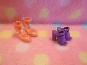 Barbie Doll High Heel Sandals Dress Shoes #2 Pairs Accessory Set! Mattel - Picture 1 of 2