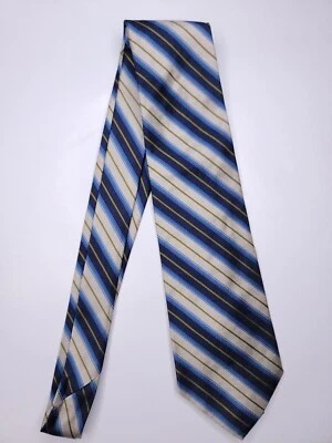 Genesis мужской официальный галстук 57 «Lx3.75» W темно-синий/бежевый галстук - Изображение 1 из 4