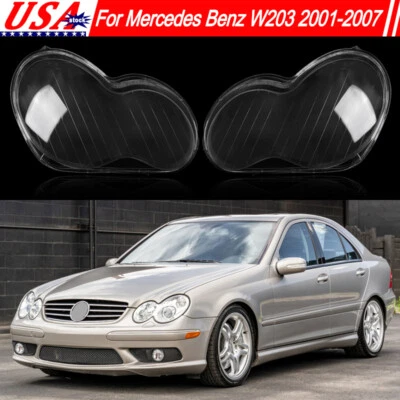 Headlight Headlamp Lens Cover Replace For Mercedes Benz C-Class W203 2001-2007 Foto 1 de 4