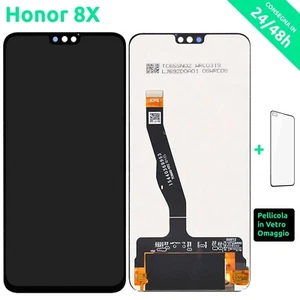 DISPLAY LCD HONOR VIEW 10 LITE HONOR 8X JSN-L21 TOUCH SCREEN SCHERMO VETRO NERO - Bild 1 von 3