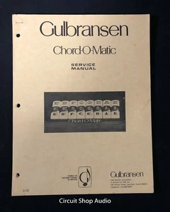 Original Gulbransen / Chord-O-Matic / Service Manual - Picture 1 of 1