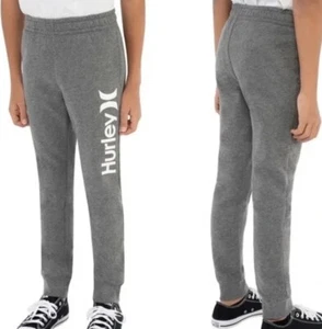 Hurley Youth Fleece Jogger Sweatpants Gray Size (L14/16) - Picture 1 of 2