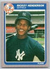 1985 Fleer Update Rickey Henderson New York Yankees #U-51
