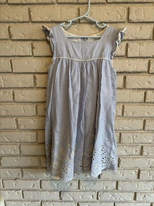 Mini Boden Girl's Blue Ruffle Cap Sleeve Dress Size 9/10 - Picture 1 of 5