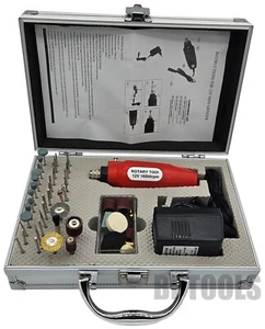 60pc Rotary Tool Kit Hobby Craft Cut Drill Grind Glass Jewelry Buffing Sanding - Picture 1 of 3