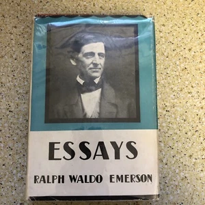 Old ESSAYS OF RALPH WALDO EMERSON Leather Fine Binding 1ST 2ND SERIES W/jacket - Picture 1 of 5