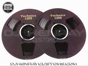 Technics carrete de carbón a carrete DJ Slipmats sl1200 mk2 mk5 m3d m5g cualquier tocadiscos - Imagen 1 de 1