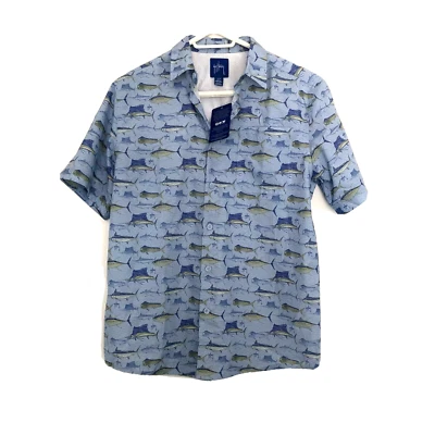 Guy Harvey's катионный крюк производительность рыбалки короткий рукав - маленький - Изображение 1 из 4