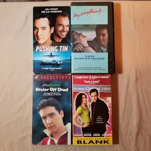John Cusack 4 VHS Video Lot Grosse Pointe Blank Say Anything Better Off Dead & - Picture 1 of 12