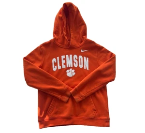 Nike Clemson Tigers Hoodie Youth Medium Orange Pullover Sweatshirt NCAA Football - Picture 1 of 7