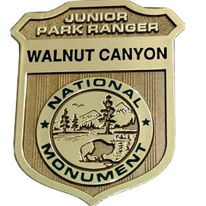 WALNUT CANYON Junior Jr National Park Ranger Plastic Souvenir Badge - Picture 1 of 3
