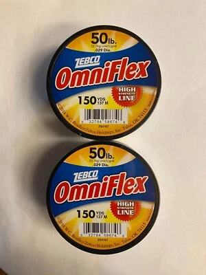 Premium Monofilament Zebco Omniflex Fishing Line Clear 50# test - Image 1 of 2