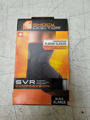 Manga de codo de compresión Shock Doctor negra X-grande Foto 1 de 3