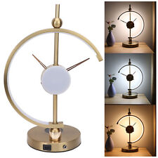 (EU Plug)Lampe Horloge LED Belle Horloge Silencieuse Lampe De Table Ornement