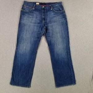 Tommy Hilfiger 42x32 Premium Denim Blue Jeans Revolution Dark Wash Quality - Picture 1 of 12