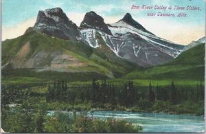 Postal de colección de las tres hermanas Canmore Alberta de Canadá 09,49 - Imagen 1 de 2