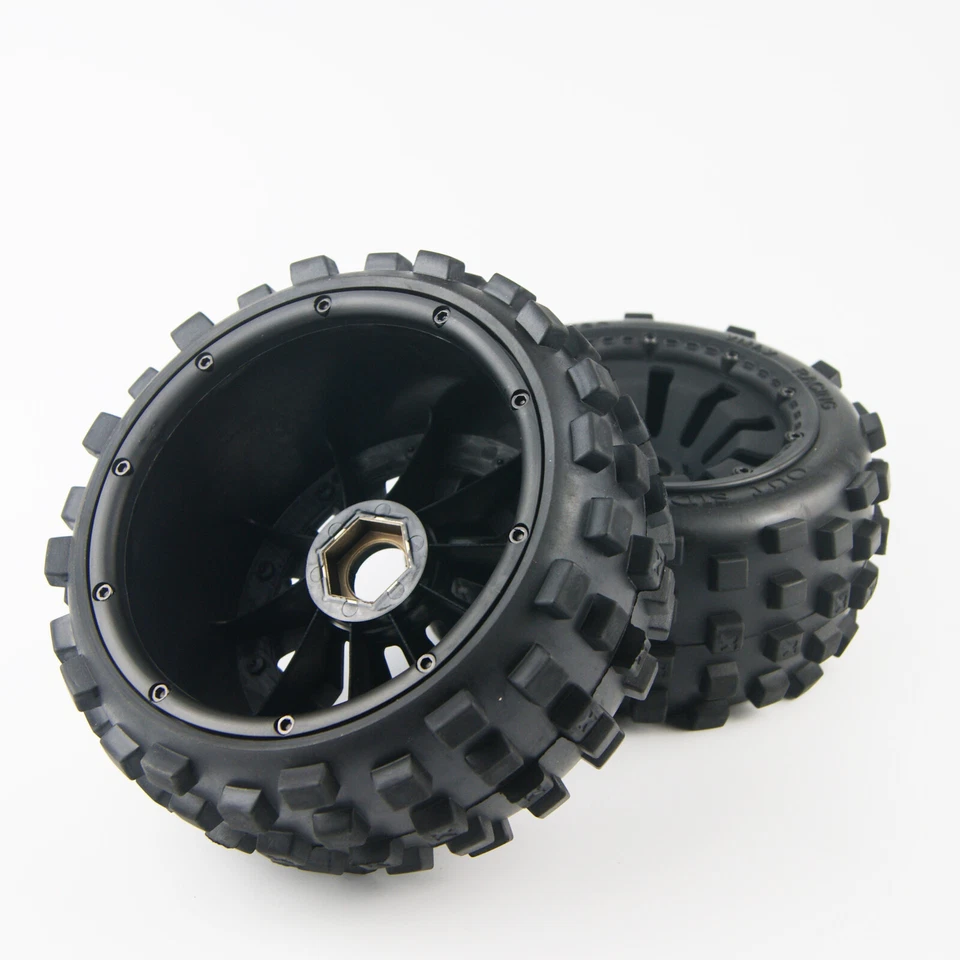 Off-Road Knobby Rear Tires Set for Rovan HPI Baja 5B King Motor Buggy 1/5 - Image 1 of 1