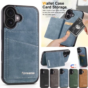 For Google Pixel 8 9 Pro XL 8a Magnetic Luxury Leather Wallet Card Case Cover - Picture 1 of 26