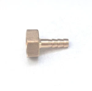 Straight 6 MM ID Barb x 3/8 BSPT British Female Fitting Brass Water Oil Gas Air - Picture 1 of 6