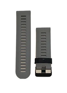 Watch Band 25mm Gray Rubber Replacement For Nixon 51-30 Strap Garmin Silicone - Picture 1 of 11