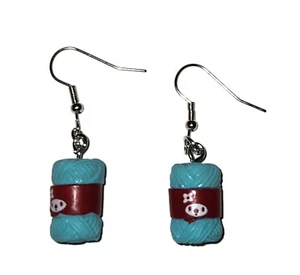 GARNKNÄUEL 3D Handarbeit Draht Ohrhänger mit Silber Haken Kleidung Accessoire - Bild 1 von 3