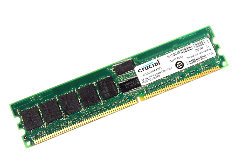 Crucial BL111BC.KR 1GB PC3200 Server Memory RAM - Image 1 of 1