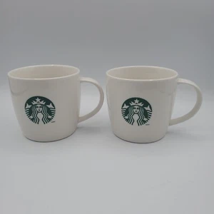 Menge 2 - 12 Unzen Starbucks Becher Tasse Meerjungfrau Klassisch Kaffee Tee Weiß Grün - Bild 1 von 11