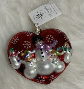 VTG Christopher Radko Snowman Warm Hearted Wonder  01-SP-83  Xmas Glass Ornament - Picture 1 of 11