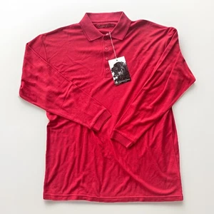 Camisa Cypress Grove ROJA Seda/Lana Manga Larga Abotonada Para Hombre Talla Mediana Nueva Con Etiquetas - Imagen 1 de 8