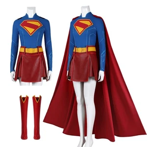 Superman inherits Super Girl Cosplay Costume Lois Lane Cloak Halloween Set - Picture 1 of 14