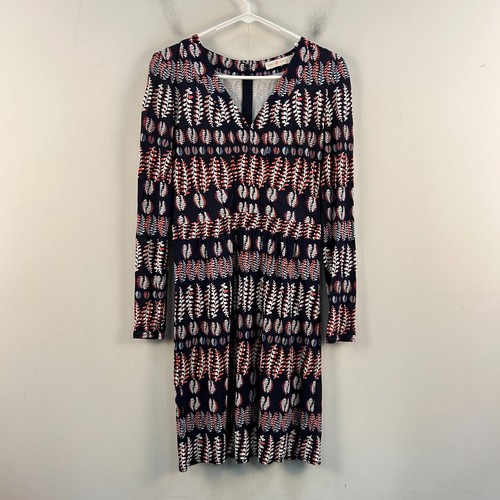 Tory Burch donna XS abito nero rosso floreale manica 3 4 maglione maglia 22739