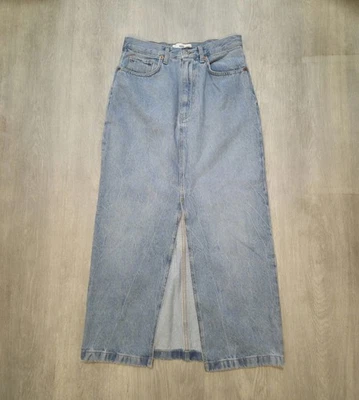 MNG Denim 1984 Women’s Maxi Denim Skirt Light Wash High Waist UK 8 100% Cotton  - Image 1 of 4