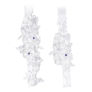 1 Pair Bridal Wedding Garter Lace Garters Decorations for Bride and Bridesmaid - Picture 1 of 12
