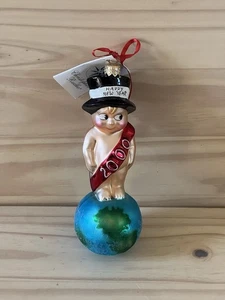 Christopher Radko 6,5 Zoll Millenium Munchkin Baumschmuck 2000 - Bild 1 von 9