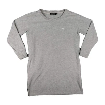 Lauren Ralph Lauren Sweater Dress Women's Large Grey Pullover Fleece Long Sleeve - Image 1 of 4