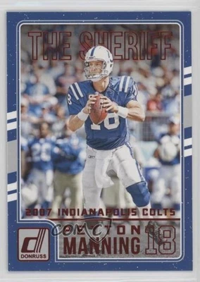 2016 Donruss The Sheriff Peyton Manning Tribute Red Peyton Manning #10 HOF - Image 1 of 2