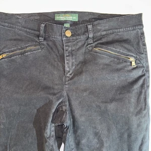 Lauren Ralph Lauren LRL Jeans Women's Size 8 Zipper Pockets Cotton Denim Black - Picture 1 of 8