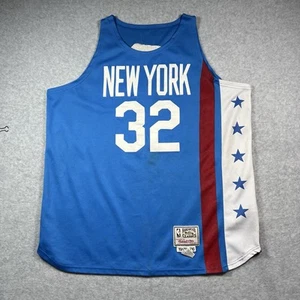 VTG New York Nets J Erving Blue Basketball Jersey Sz 56 Hardwood Classics #32 - Picture 1 of 11