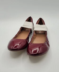 Elorie Bella Ballet Flat Shiny Ruby Patent SZ 10 *New Old Stock* - Picture 1 of 7