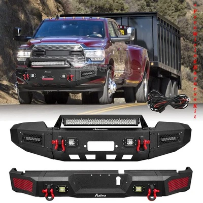 Parachoques delantero trasero nuevo con luces Dodge Ram 2500/3500 2019 2020 2021 2022 2023 Foto 1 de 4