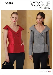 Vogue V2073 Schnittmuster Misses' gefütterte Jacke Gr. B5 (8-10-12-14-16) UNGESCHNITTEN - Bild 1 von 7
