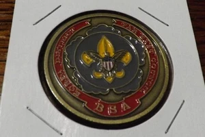 BOY SCOUT MEDALLION TOKEN COIN FAR EAST COUNCIL KOREA DISTRICT SECRETLY TRANSFER - Picture 1 of 2