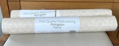 2 Rolls Laura Ashley Abingdon Natural Wallpaper Batch W064274-A/5 - Image 1 of 4