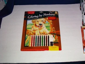 COLORING BY NUMBERS-BROWN LABADOR NEW T394 - Picture 1 of 2
