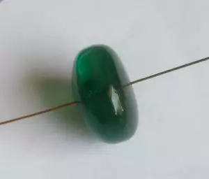 Zambian Emerald smooth Big Beads Top Rare VINTAGE Emerald 12.25 CTS / 14 mm - Picture 1 of 7