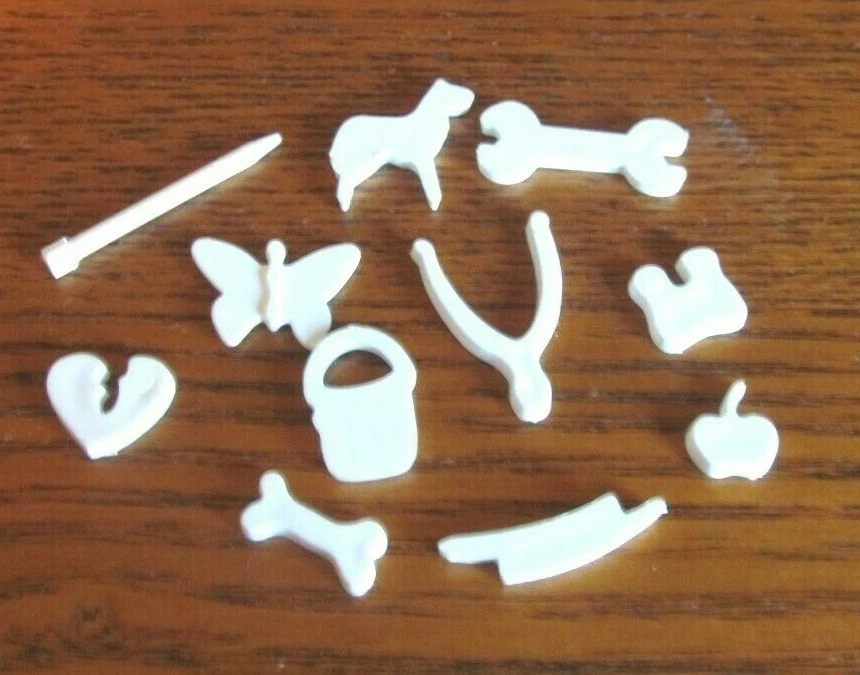 Vintage OPERATION Milton Bradley 11 Game Pieces - Image 1 of 1