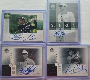 2001 SP Authentic Golf AUTO Lot (4) Parnevik + JANZEN + APPLEBY + Autographs - Picture 1 of 2