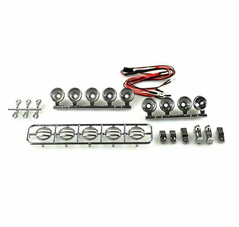 Amewi 28958 LED Crawler Dachscheinwerfer Chrom, 5er Spot - Bild 1 von 1